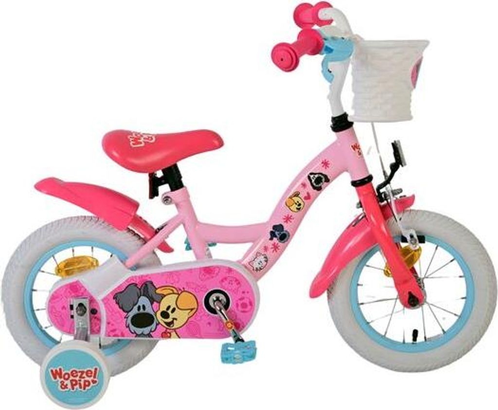 Woezel & Pip Kinderfahrrad - Mädchen - 12 Zoll - Rosa Produktbild 