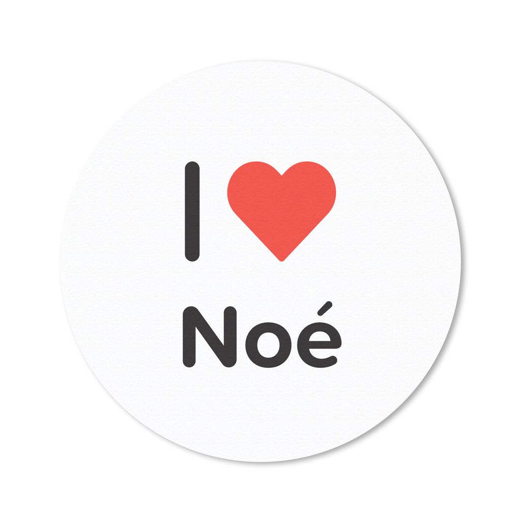 MuchoWow Mauspad Mousepad Ich liebe - Noé - Mädchen 20x20 cm - Mousepads - Maus Mat - Pad - Mausunterlage - Schreibtischmatte
