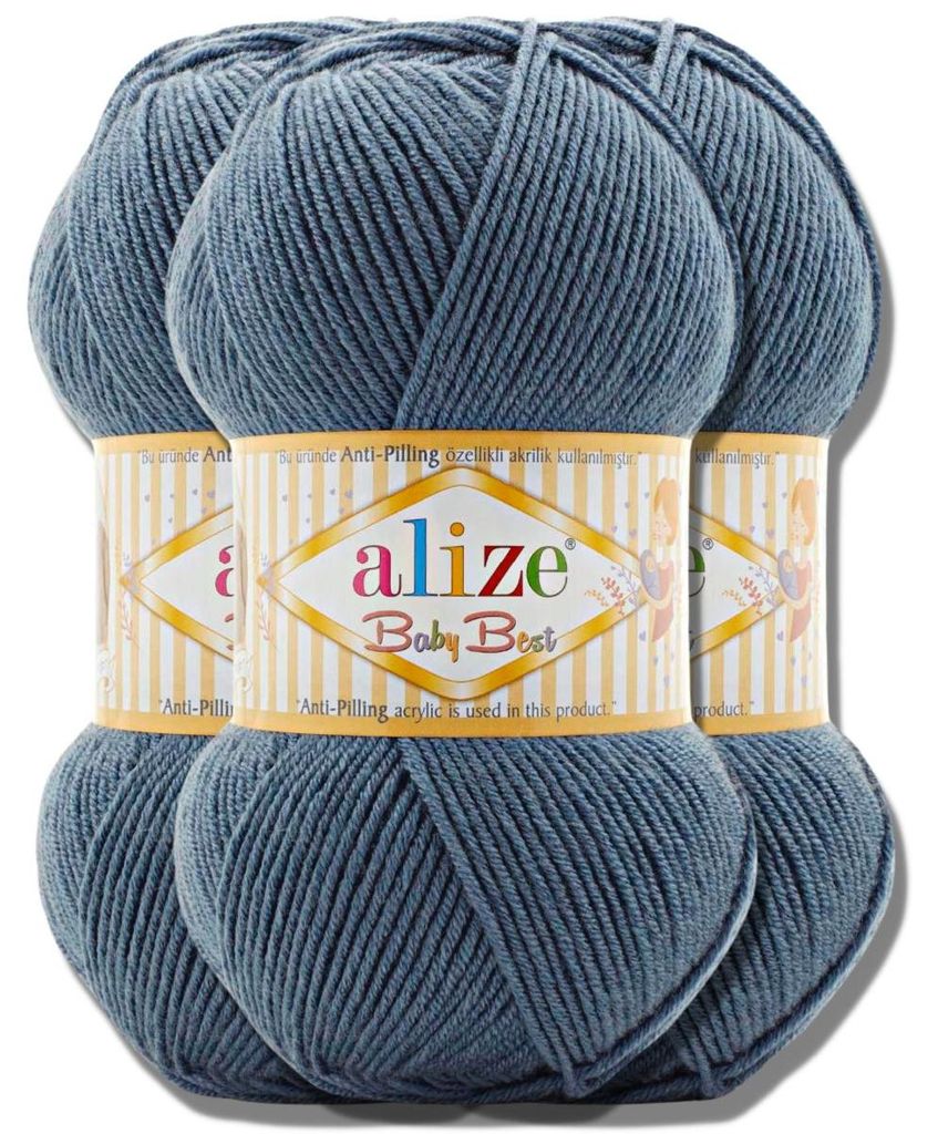 Alize 3x 100g Baby Best Wolle, Antipilling, Uni, Häkeln, Stricken (418)