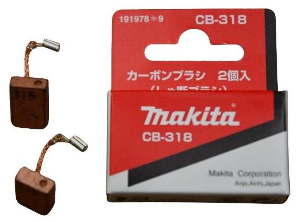 Makita 191978-9 original Kohlebürsten CB-318  9561 9562CV Produktbild 