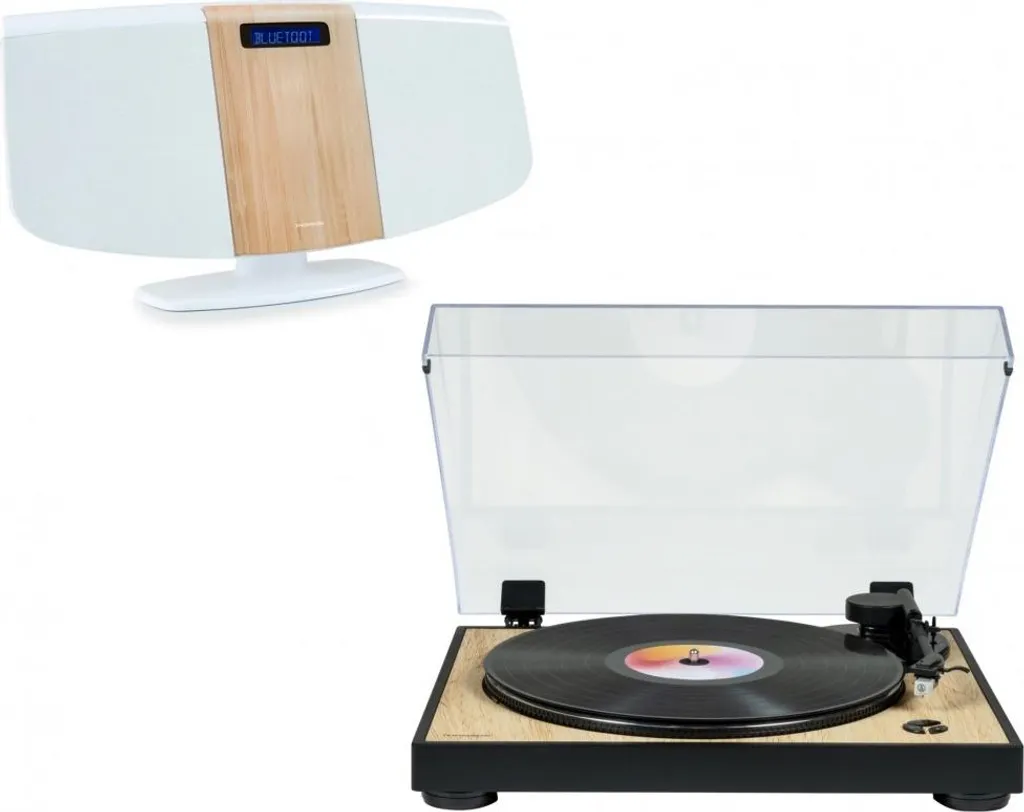 Platine vinyle THOMSON TT300 et système audio MIC401 à son haute fidélité