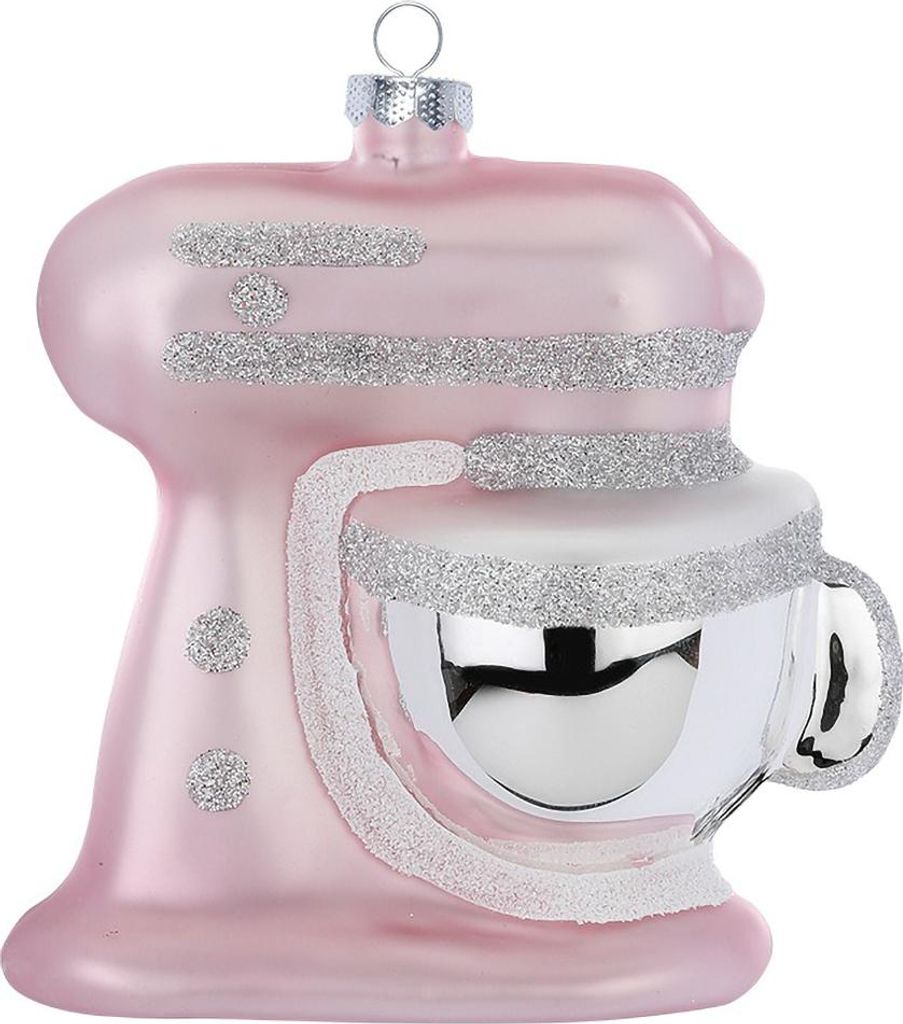 Christbaumschmuck Glas Küchenmaschine 10cm rosa Produktbild 