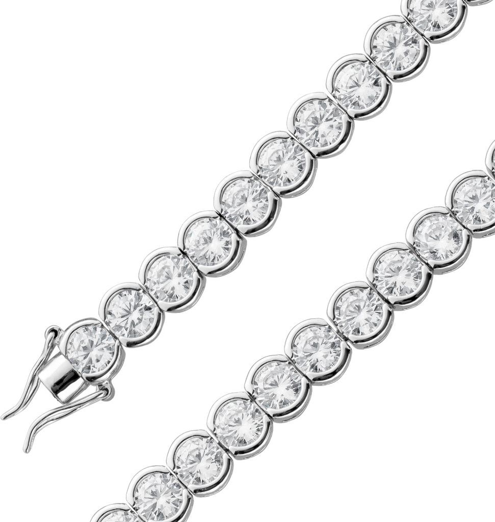 Tennis Armband Silber 925 weisse Zirkonia 21