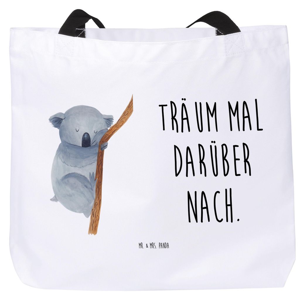 Mr. & Mrs. Panda Tote Bag Koalabär - Weiß - Geschenk, Schlafzimmer, Koala, Traumland, Reisetasche, Tasche, Lustige Sprüche, Traum, Bär, Stoffbe...