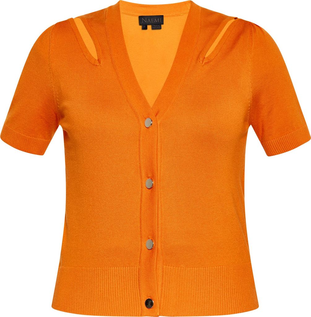 NAEMI damen strickjacke - orange, XL