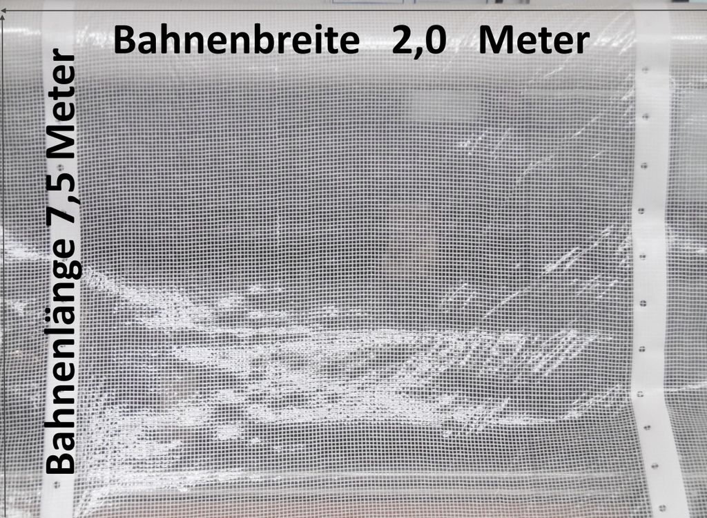 15m² schwere Gitterfolie Gewächshausfolie Tunnelfolie, 2m x 7,5m klare Folie Abdeckfolie Frühbeet, Tunnel, Gewächshaus