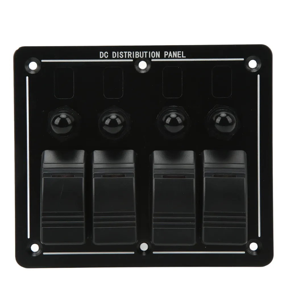 Panneau d'interrupteurs marins 4 boutons pour gestion électrique de bord - 2