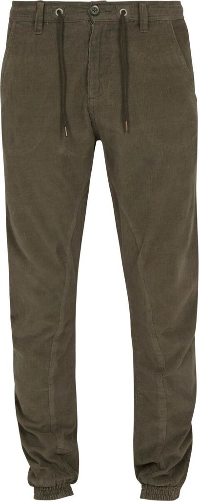 Urban Classics - Corduroy Kord Jogging Pants oliv - S