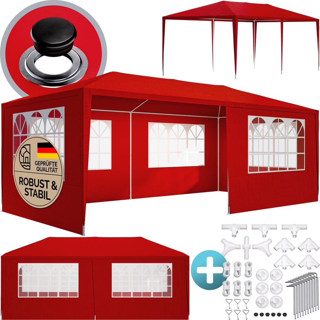 Casaria Gazebo da Giardino 3x6m Protezione UV 18m² Immagine del prodotto 