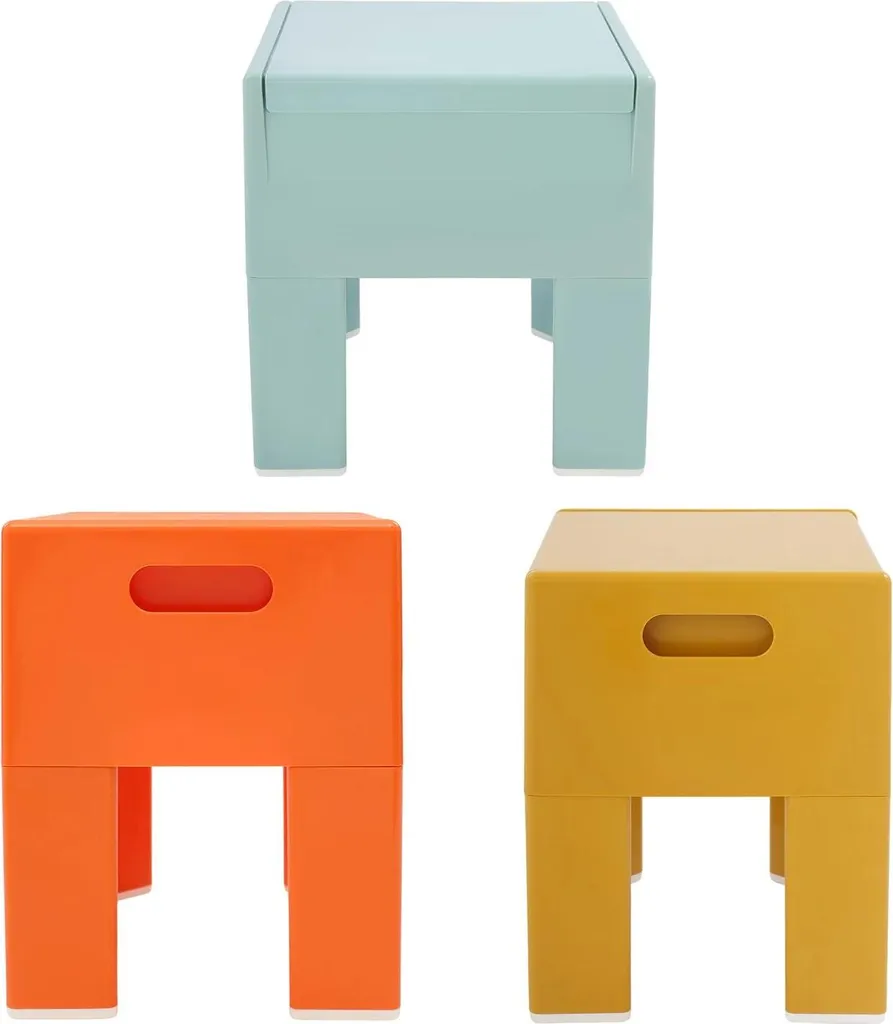 Panca Scarpiera Arancione in ABS - Design Pop e Salvaspazio per Ingresso - 9