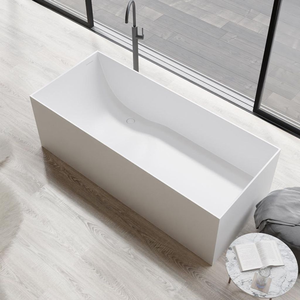 Badewanne, quadratische Badewanne, freistehende Badewanne, rechteckige Badewanne, matte Badewanne.120*68*55cm/XA-8572-120/