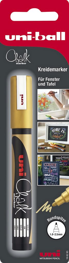 Mitsubishi Marker UNI CHALK MARKER PWE-5M gold BK