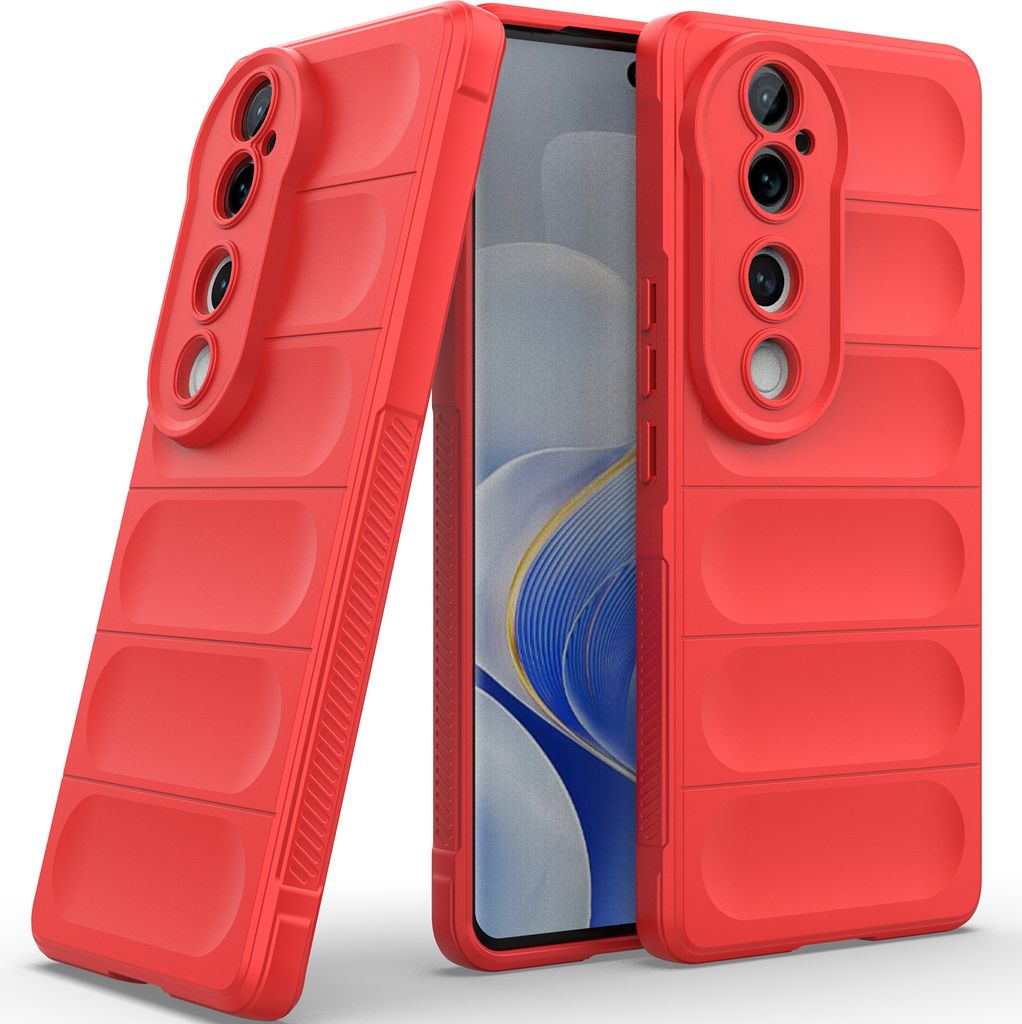 Handyhülle für vivo S19 Pro Weich TPU Silikon Stossfest Anti-rutsch Hülle Rot
