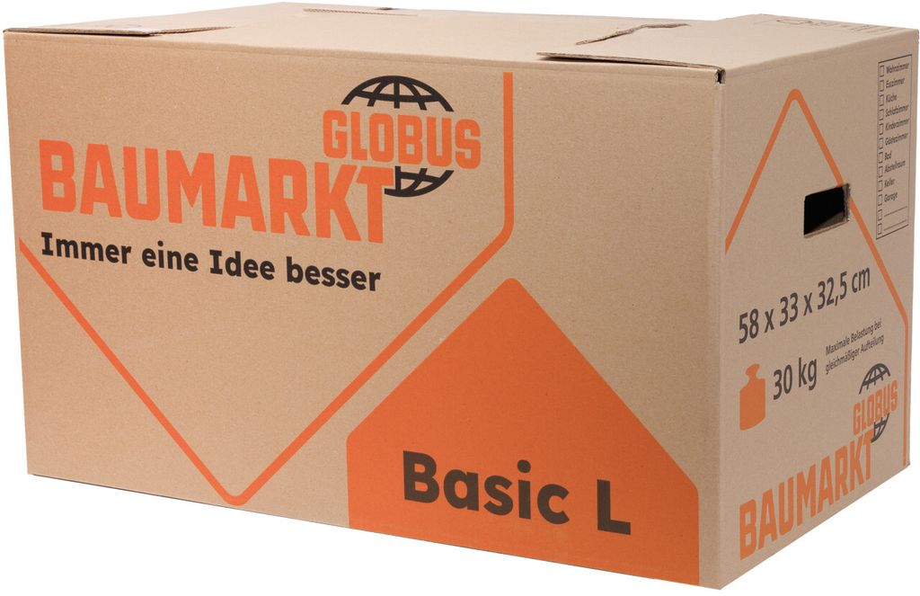 Globus Umzugskarton Basic L Innenmaß: 58 x 33 x 32,5 cm Produktbild 
