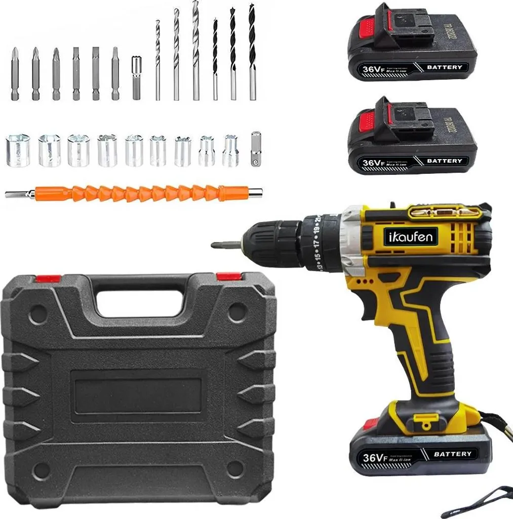 Visseuse ergonomique sans fil 2 vitesses coloris or pour le bricolage
