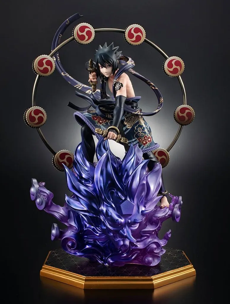 Naruto Shippuden Statue Sasuke Uchiha Raijin G.E.M. Megahouse 28 cm