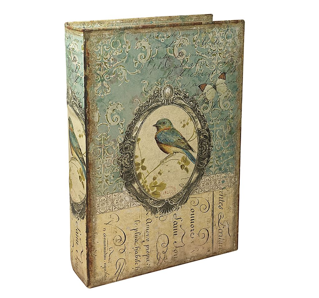 Hohles Buch mit Geheimfach Vogel Buchversteck Nostalgie : 21cm Größe: 21cm