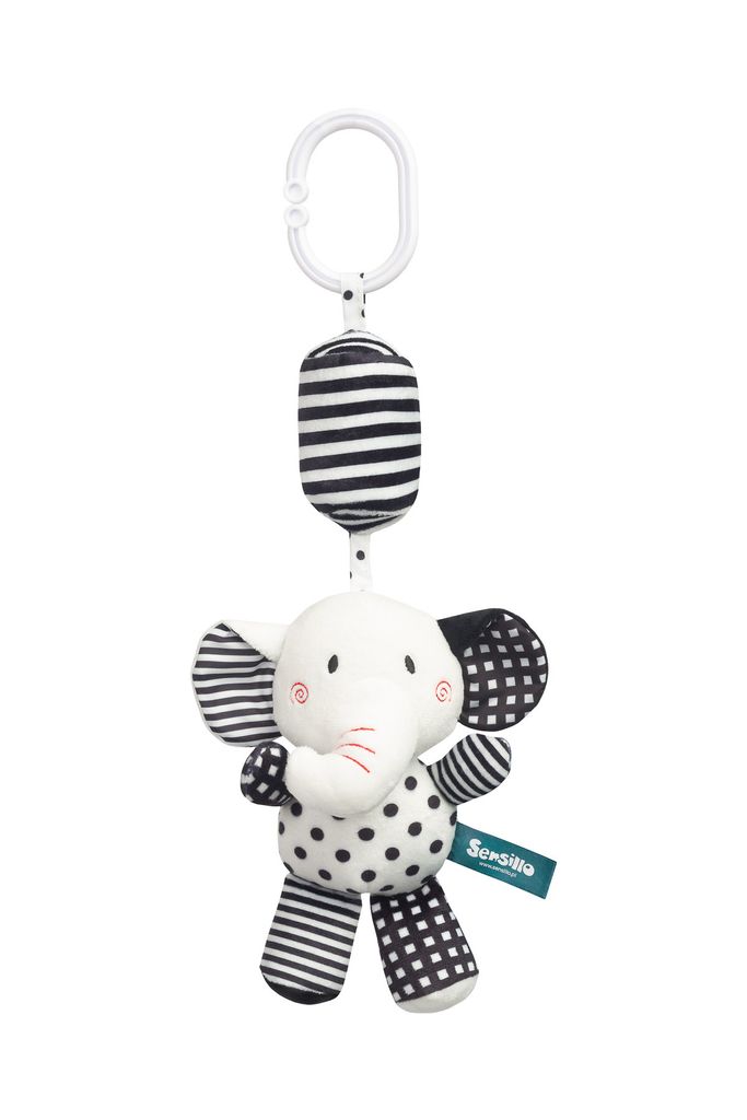 SENSILLO - Rassel Baby, Kuscheltier Babyspielzeug mit Rassel, Motorikspielzeug, Elefant