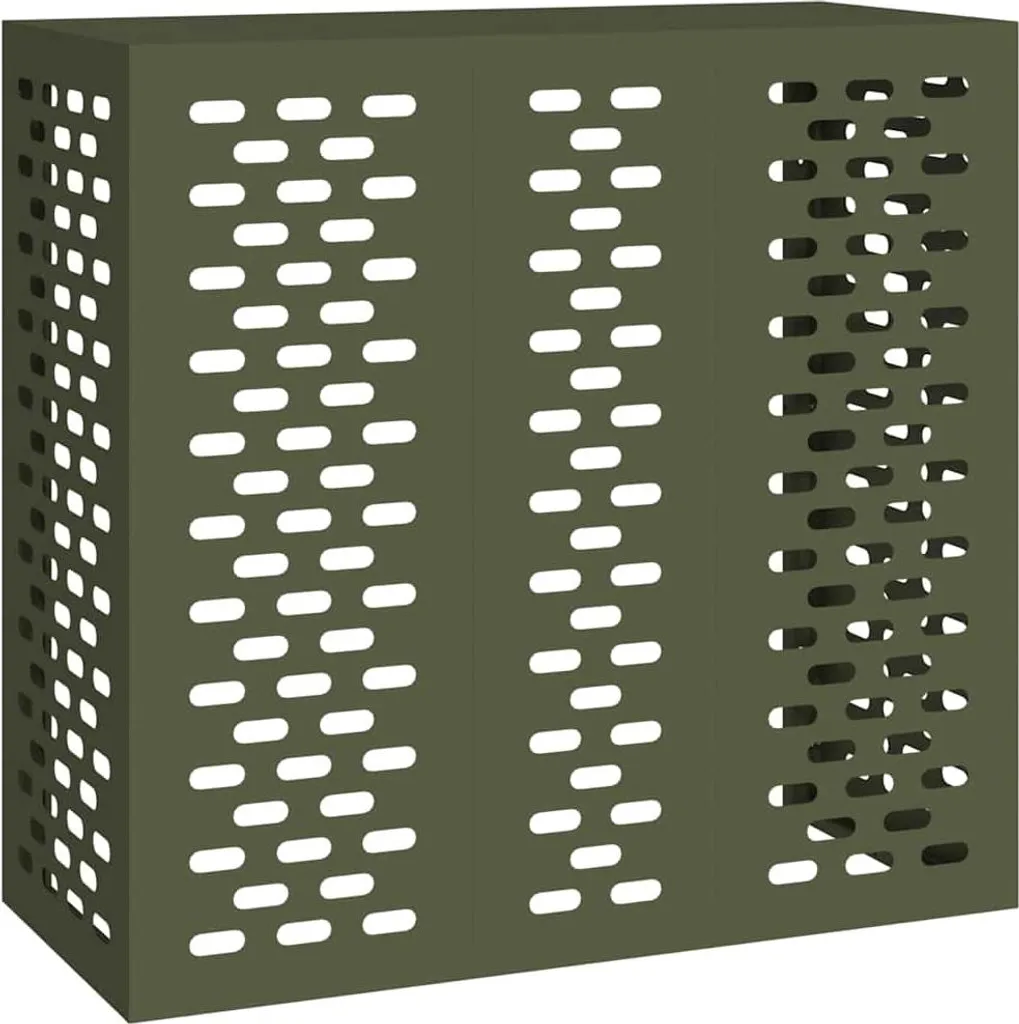Cache clim vidaXL vert olive 110 cm : masquez votre unité de climatisation