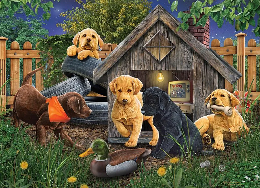 Puzzle 1000 pièces In the Doghouse - Grand Puzzle Adulte Cobble Hill