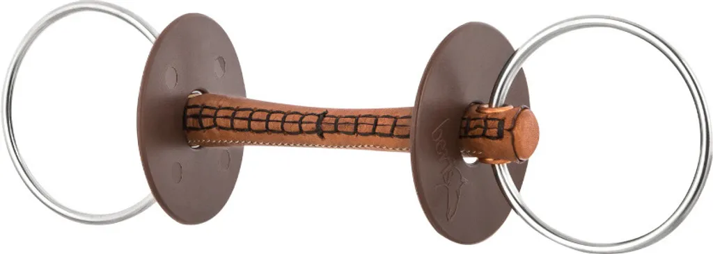 Mors Beris canon cuir et anneaux inox pour une communication douce