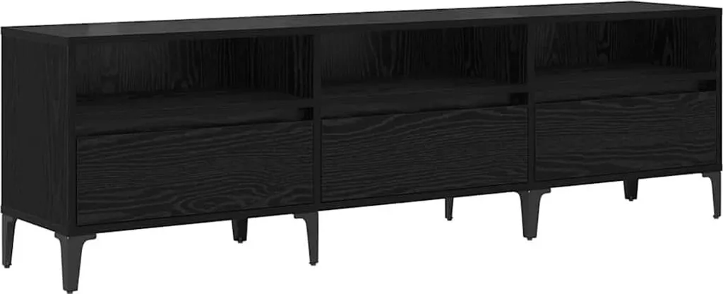Mobile TV vidaXL Nero Rovere 150cm | Facile Montaggio e Grande Stile