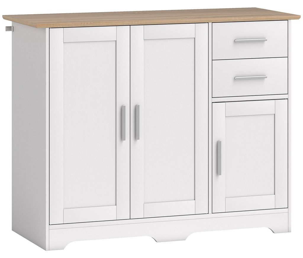 Credenza Moderna Buffet 100x40x78 cm con 2 Cassetti e 2 Immagine del prodotto 