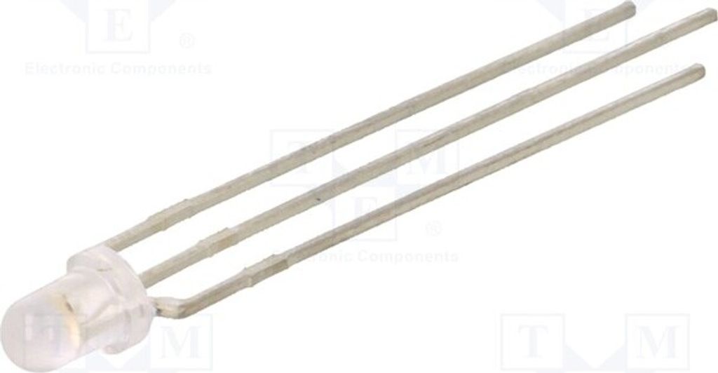 2x LED 110÷880mcd zweifarbig blau/ beteinfarben 3mm 40° LTL1BETBYJR5 LED Dioden T