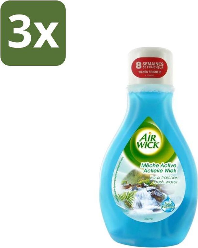 Air Wick – Lufterfrischer – Active Wick Fresh Water – 375 ml - Vorteilspack - 3 Stücke