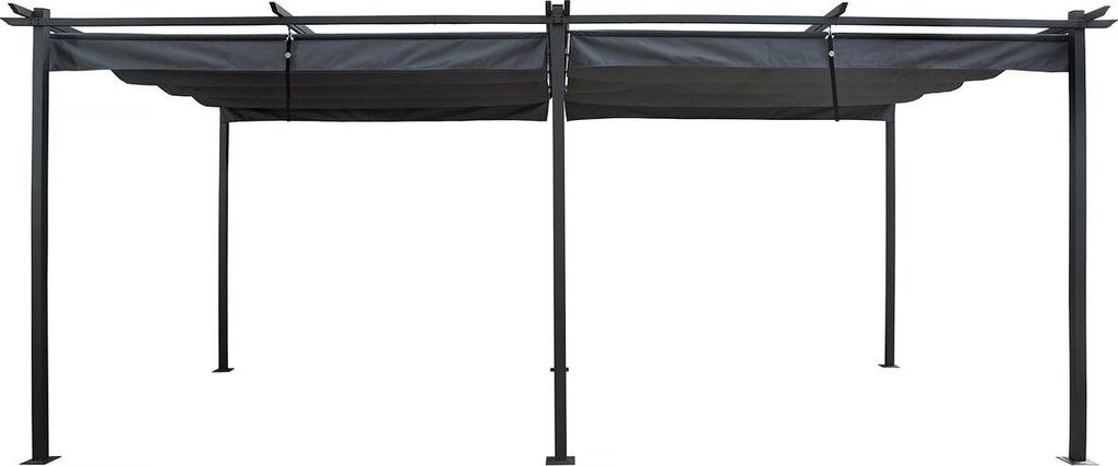Metallpergola mit ausziehbarem Dach - 3 x 6 m - Anthrazit Produktbild 