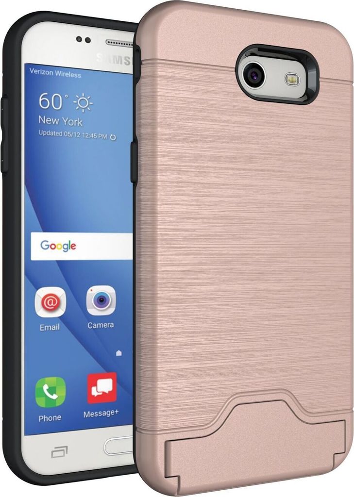 Schutzhülle für Samsung Galaxy J3 2017 5.0 Zoll SM-J320 Schutzcover aufstellbares Hardcase mit Kartenfach (USA VERSION)