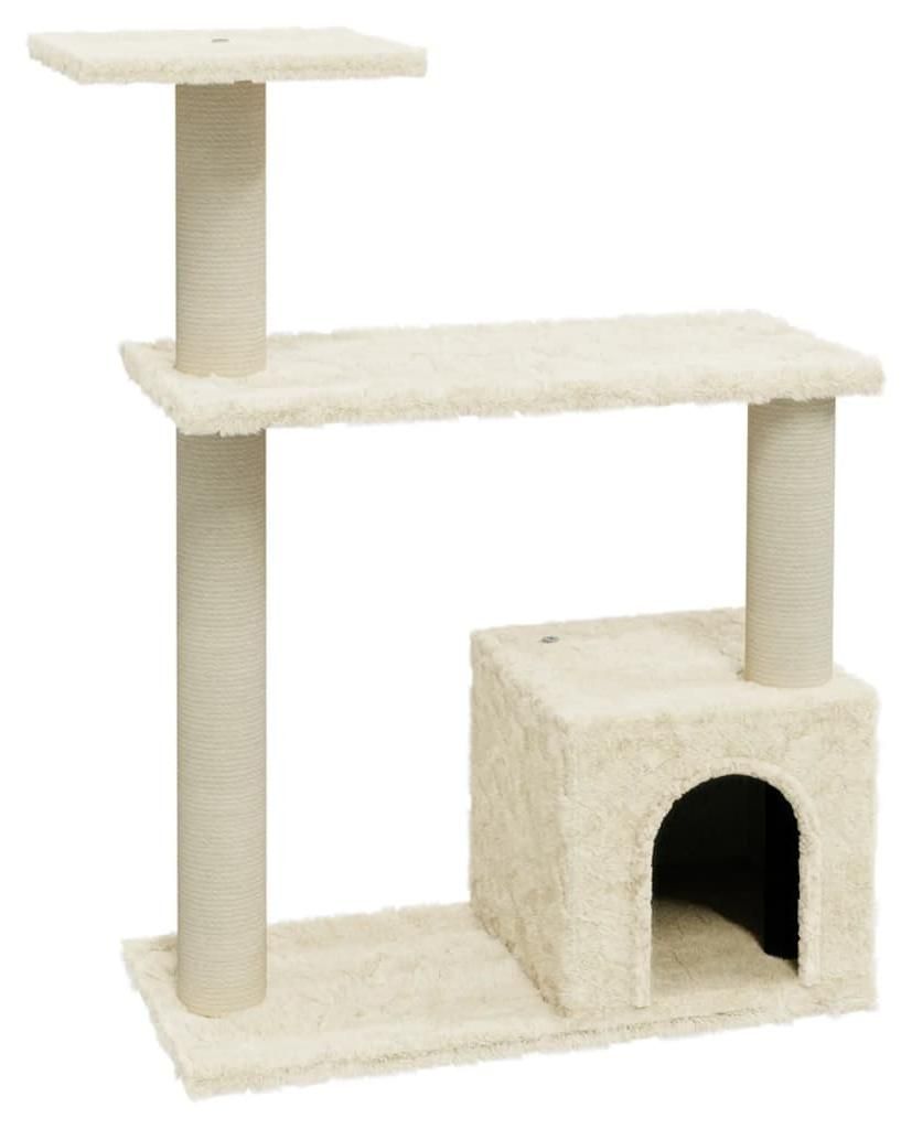 vidaXL Kratzbaum mit Sisal-Kratzsäulen Creme 70 cm Produktbild 