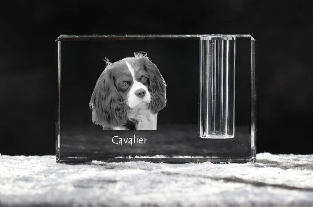 Decorazione Tavolo Cristallo Cavalier King Charles Spaniel Art-Dog