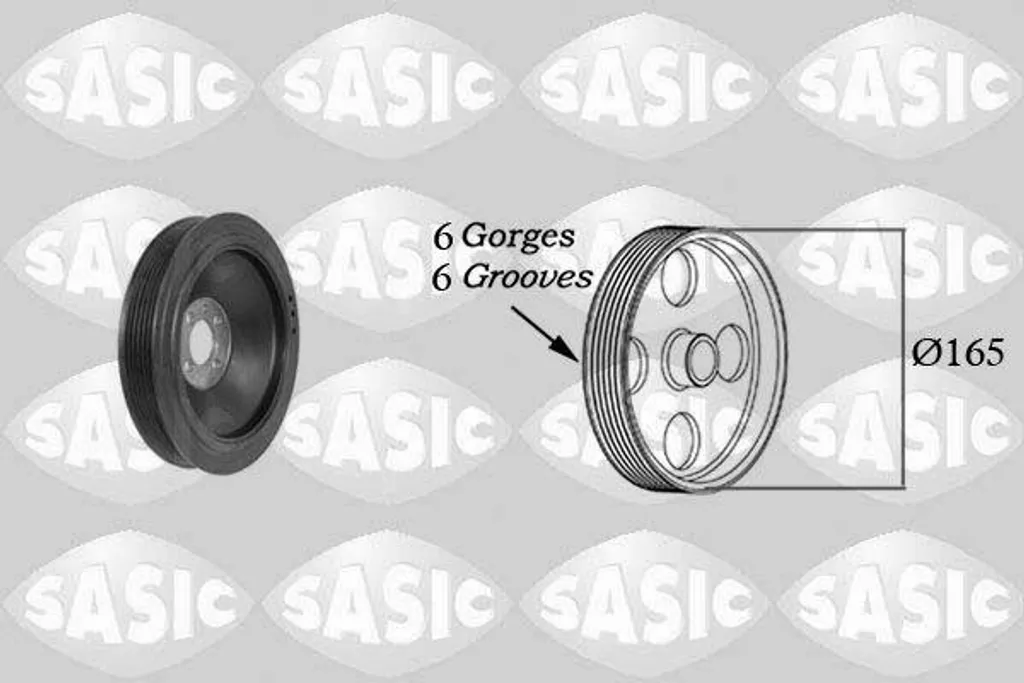 Poulie Vilebrequin contre Vibrations Moteur pour Fiat, Alfa et Jeep OE