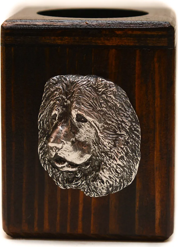 Design Esclusivo Art-Dog: Portacandele Legno Pastore del Caucaso