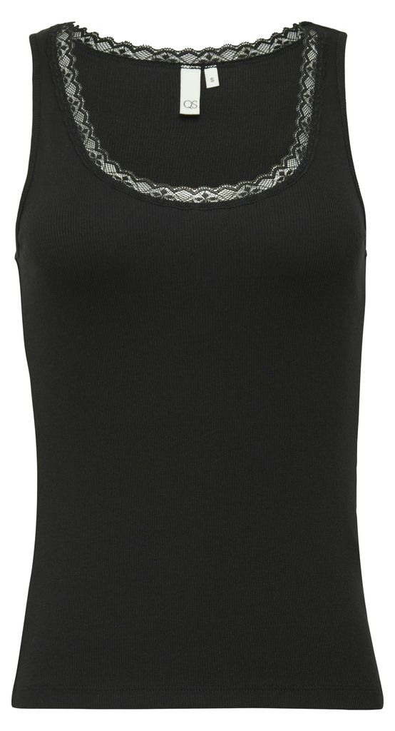 s.Oliver T-Shirt mit Rundhalsausschnitt, Ripp-Material, elastisch und weich