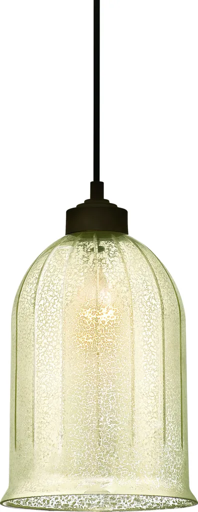Suspension bronze huilé design miroir vieilli éclairage rétro chic 1xE27