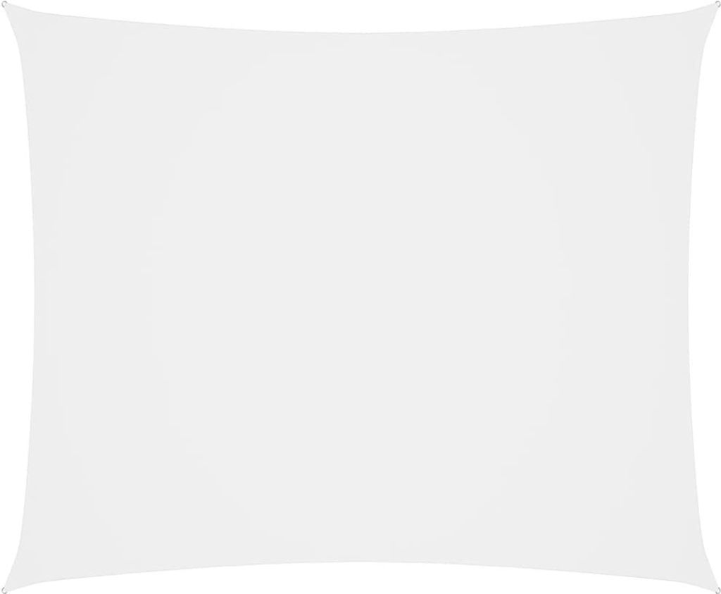 The Living Store Sonnensegel Oxford-Gewebe Rechteckig 5x7 m Weiß
