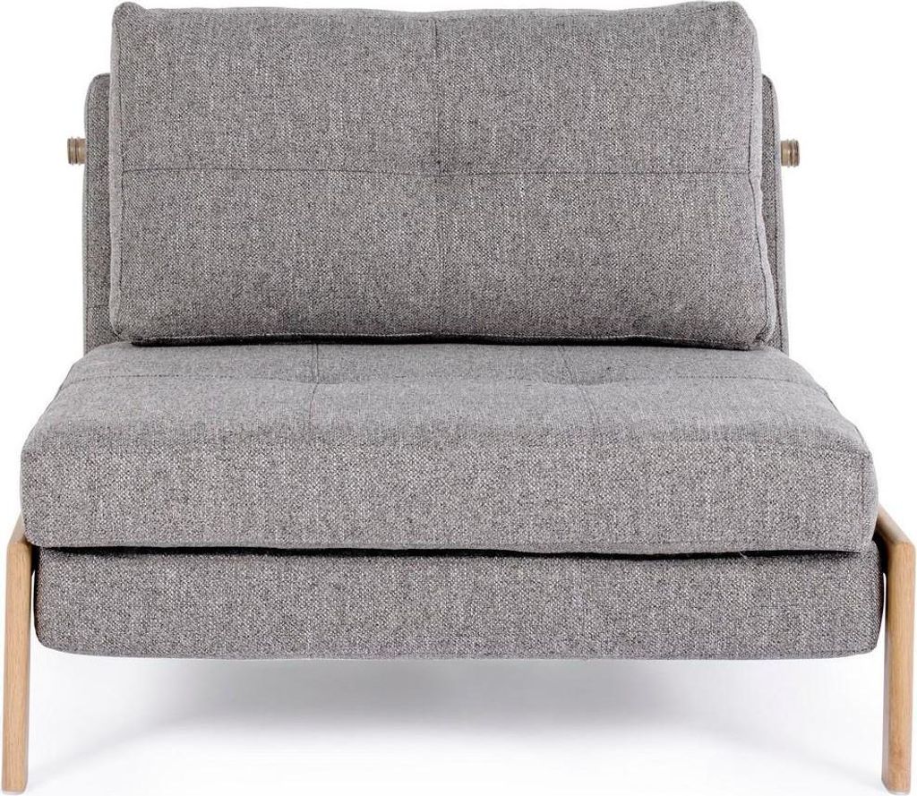 Bettsofa Hayden 96 x 79 x 95 cm Stahl Polyester Grau Braun