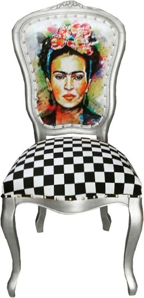 Casa Padrino Barock Luxus Esszimmer Stuhl Madmoisell Silber - Designer Stuhl - Luxury Möbel