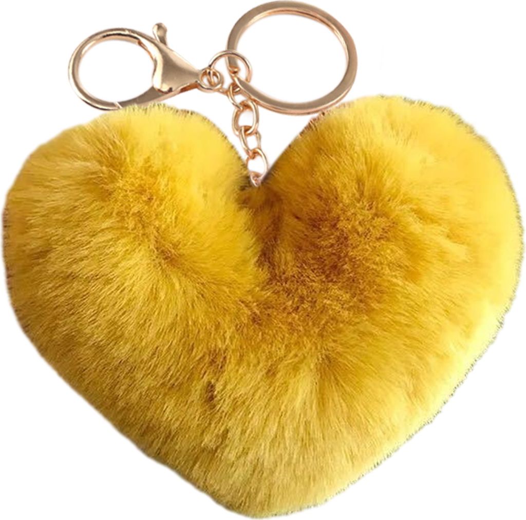 Plüsch-Schlüsselanhänger mit Liebesherz, weich, flauschig, leicht, für Mädchen, Auto, Schlüsselanhänger, Handtasche, Rucksack, Dekoration, A...