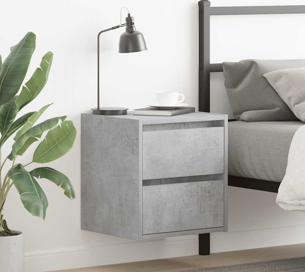 vidaXL Nástenný nočný stolík betón sivý 38x34x40 cm Obrázok produktu 