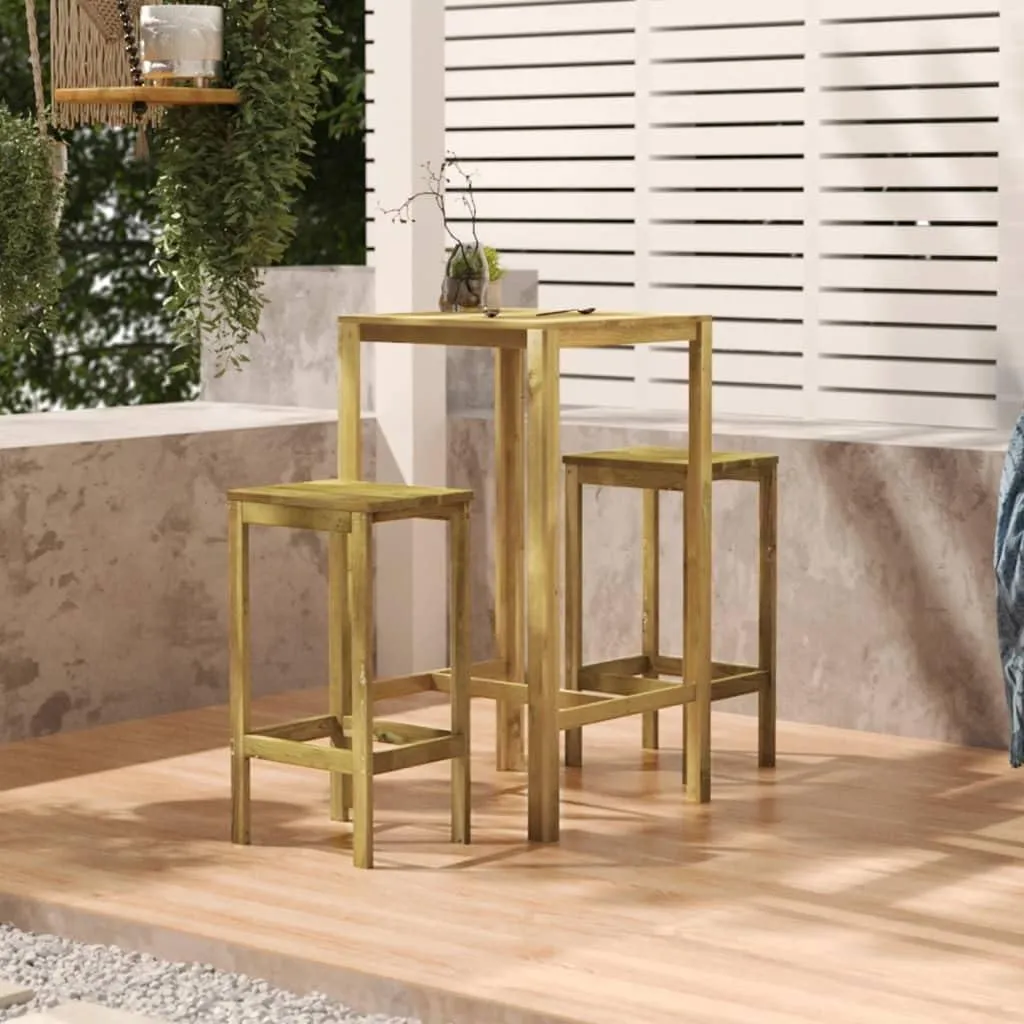 Table de bar en pin imprégné 60x60 cm résistant aux intempéries Trender