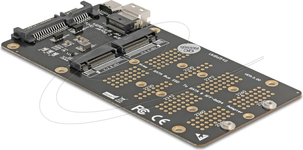 Convertitore Delock M.2 Key M NVMe a SFF-8654 e M.2 Key B SATA - 2