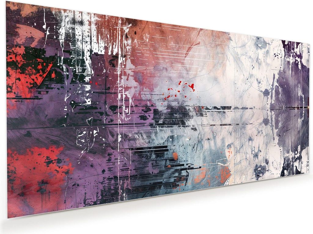 Glasbild 120x60cm in XXL für Wohnzimmer, Schlafzimmer Motiv Abstrakte Kunst