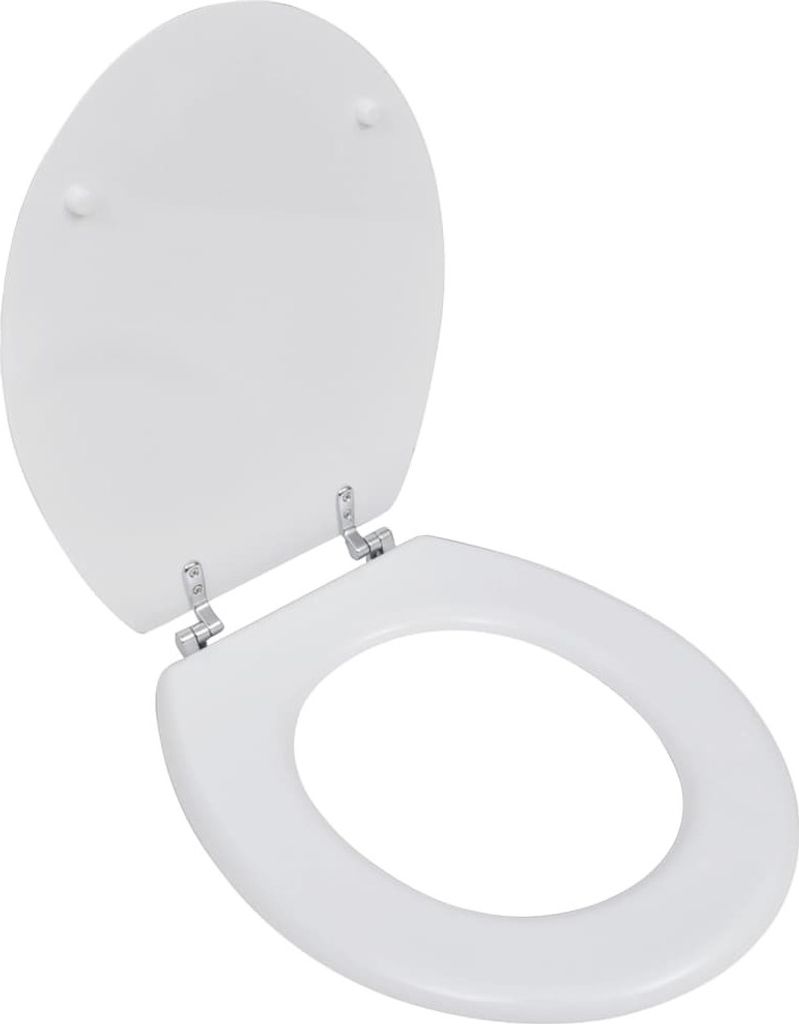 Toilettensitz MDF Deckel Schlichtes Design Weiß