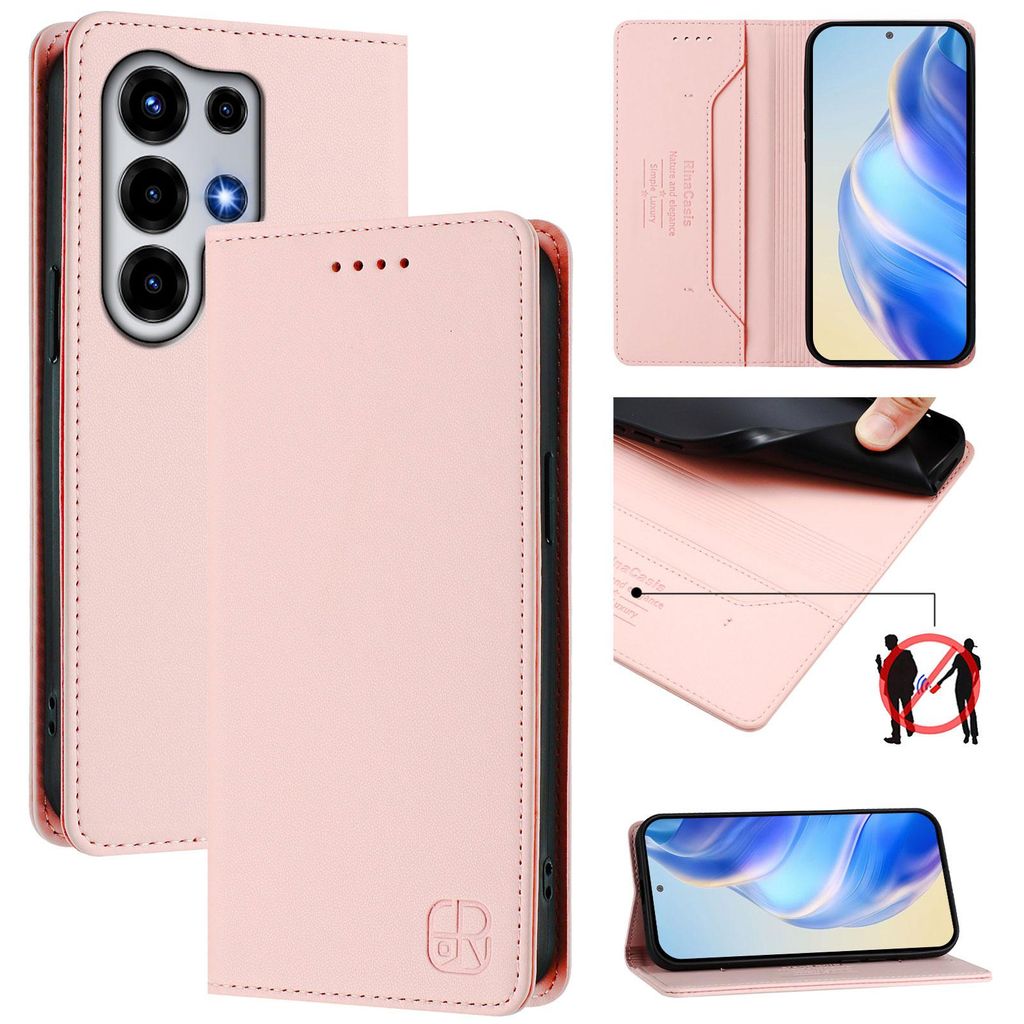 Lederhülle für itel Super 26 Ultra Hülle Flip Brieftasche Kartenfächern Ständer Schutzhülle Pink