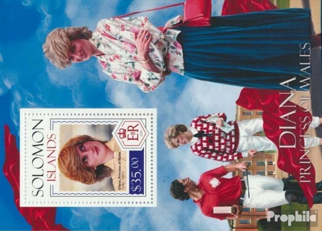 Briefmarken Salomoninseln 2014 Mi Block 255 (kompl. Ausg.) postfrisch Prinzessin Diana