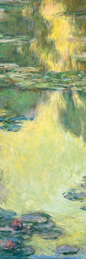 Claude Monet Kunstdruck Bild - Seerosen, 1907 (Grün-Gelb) (91 x 30 cm)