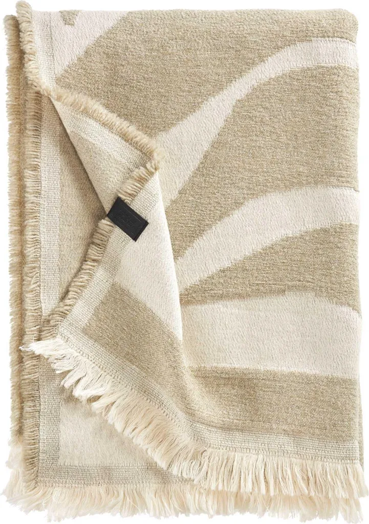 Jeté de canapé beige View Schöner Wohnen 130x170 pour salon élégant
